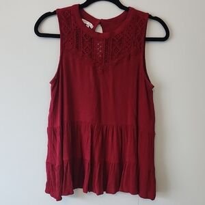 Boho Peplum Sleeveless Top